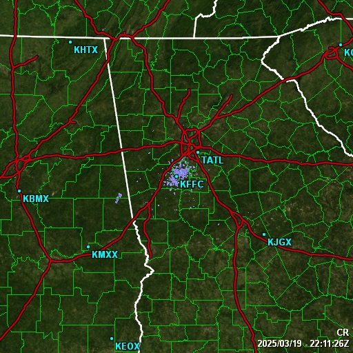 GRLevel3 radar from NWS station KFFC